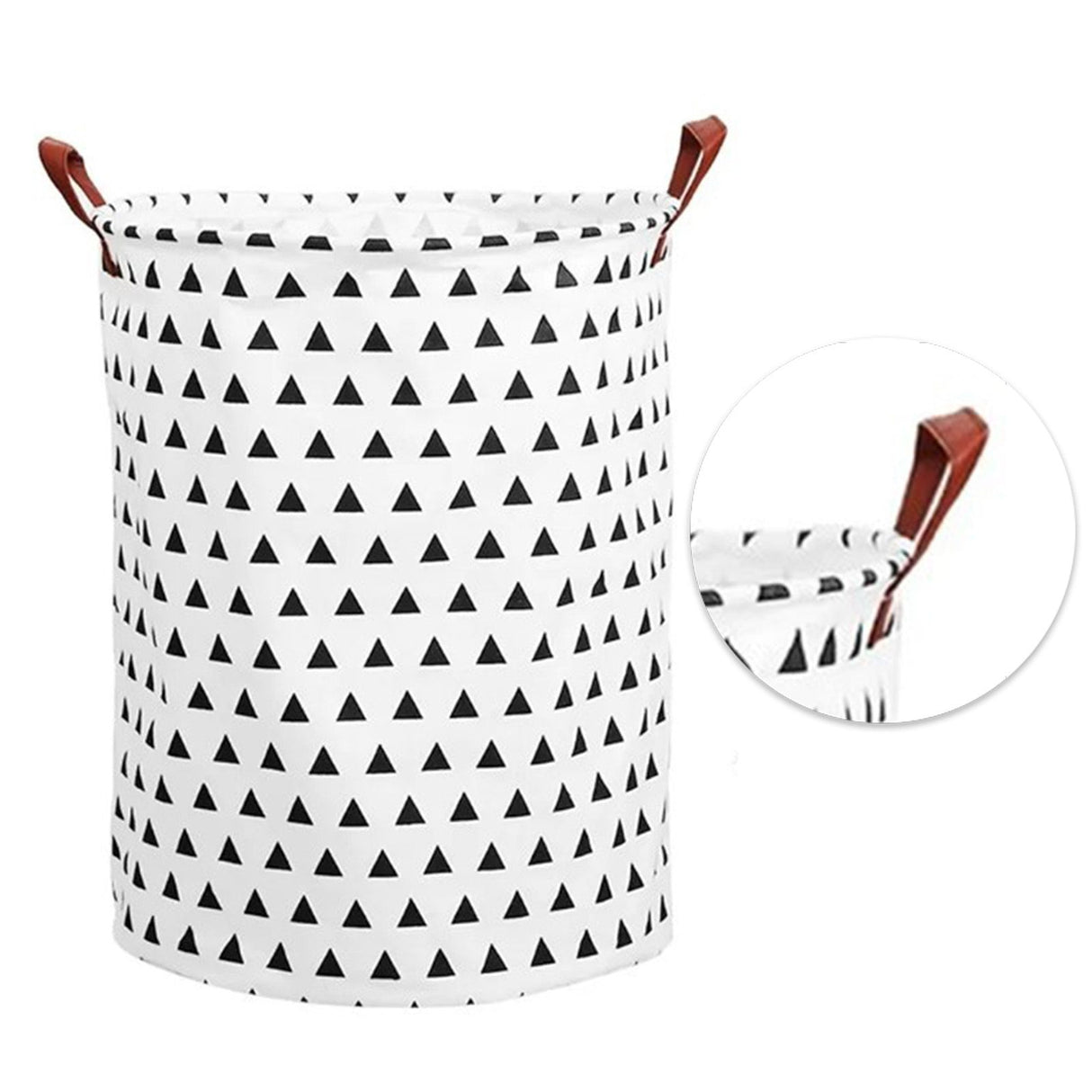 Laundry Basket Cotton Linen 40x40x50cm Dirty Clothes Hamper Storage Basket Waterproof Lining Bin