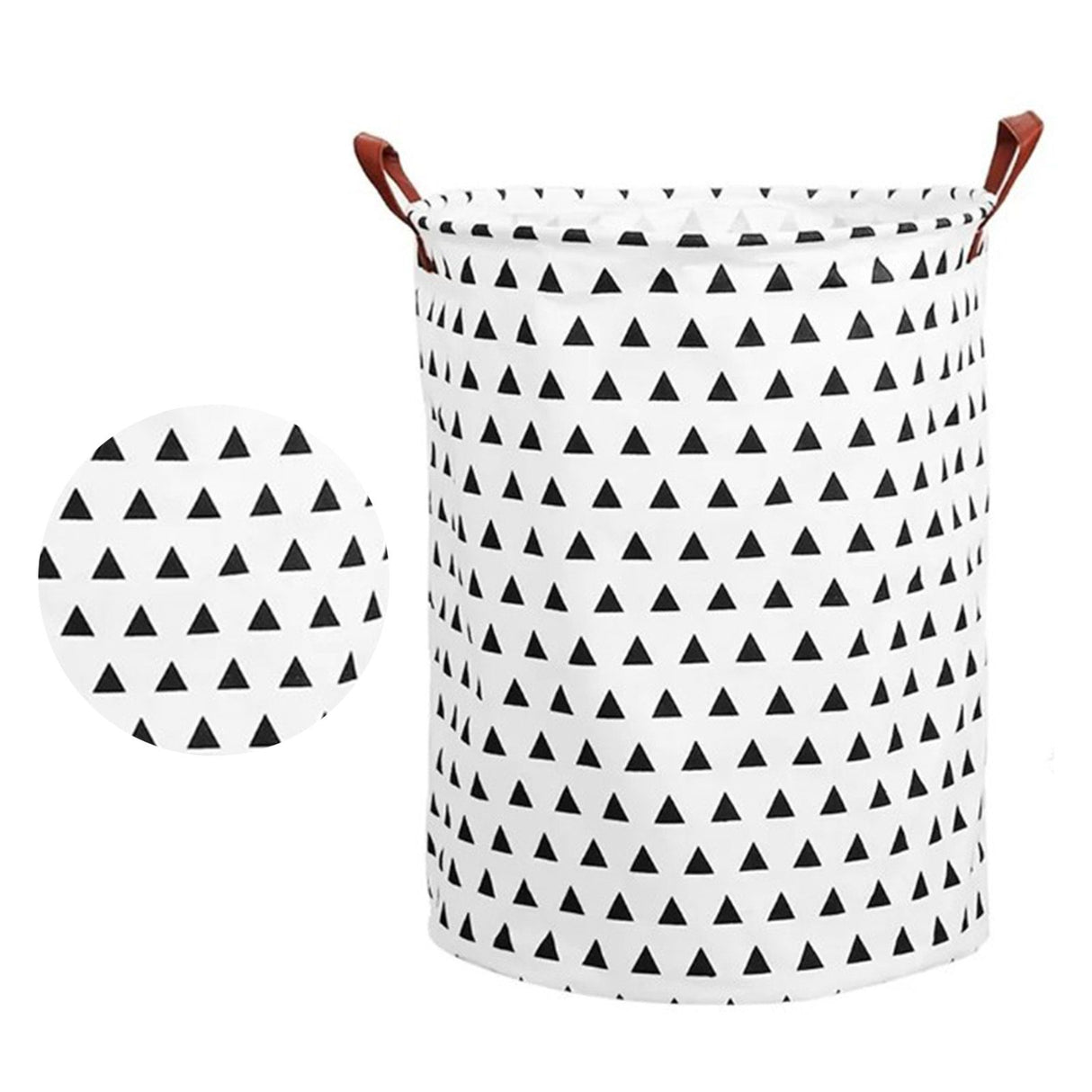 Laundry Basket Cotton Linen 40x40x50cm Dirty Clothes Hamper Storage Basket Waterproof Lining Bin