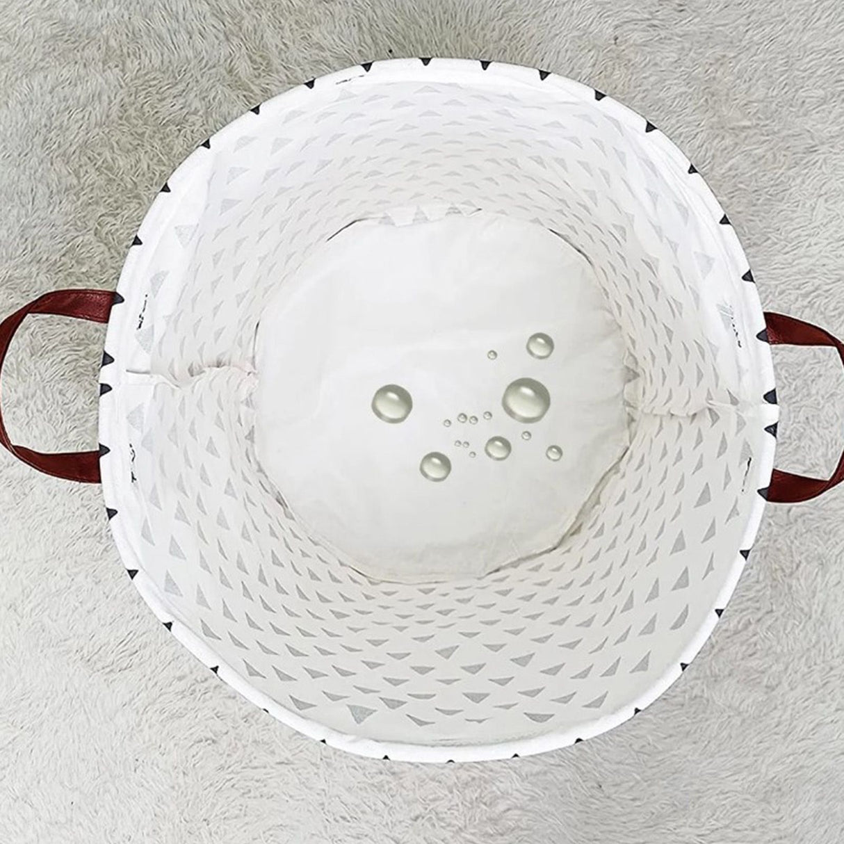 Laundry Basket Cotton Linen 40x40x50cm Dirty Clothes Hamper Storage Basket Waterproof Lining Bin