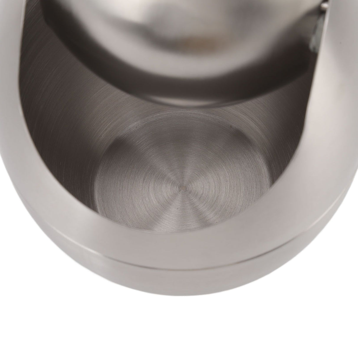 Desktop Trash Can Stainless Steel Egg Shape Mini Countertop Waste Bin with Swing Lid for Bathroom Bedroom
