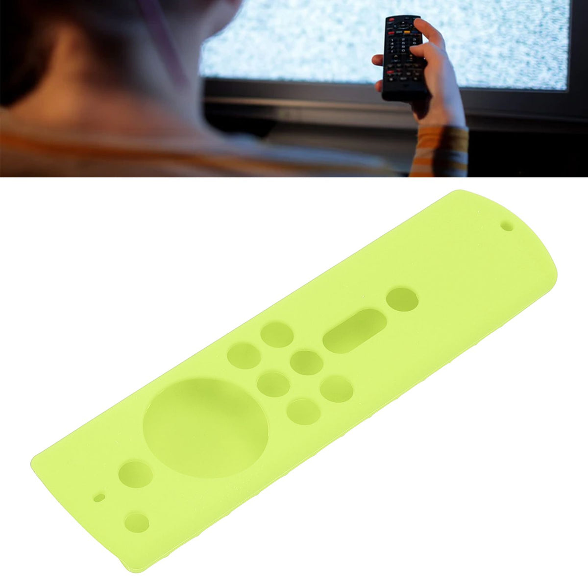 Silicone Protective Case for Fire TV Stick 4K 2018 Remote Control Shockproof Anti Slip Protective Cover Fluorescent Green