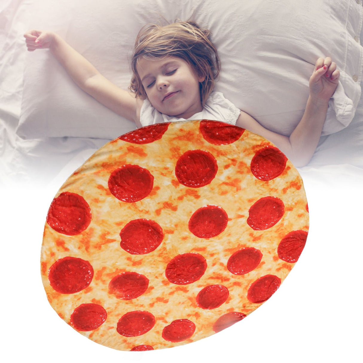 Pizza Blanket for Adults and Kids Soft Flannel Throw Blanket Comfortable Vivid Funny Food Throw for Home