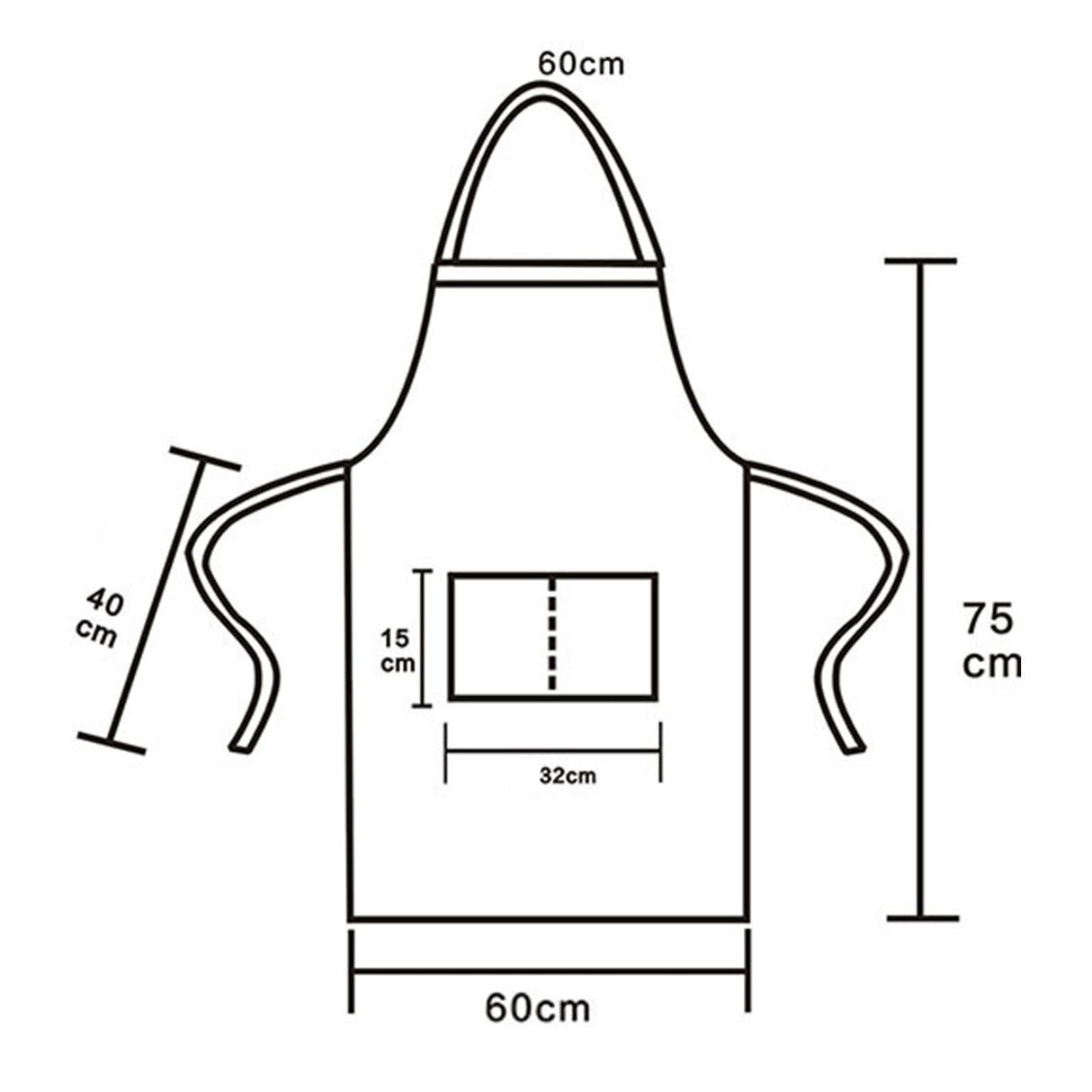 6pcs Waterproof Apron Lightweight Black Apron with Two Pockets for Mens Women for Housework Cooking
