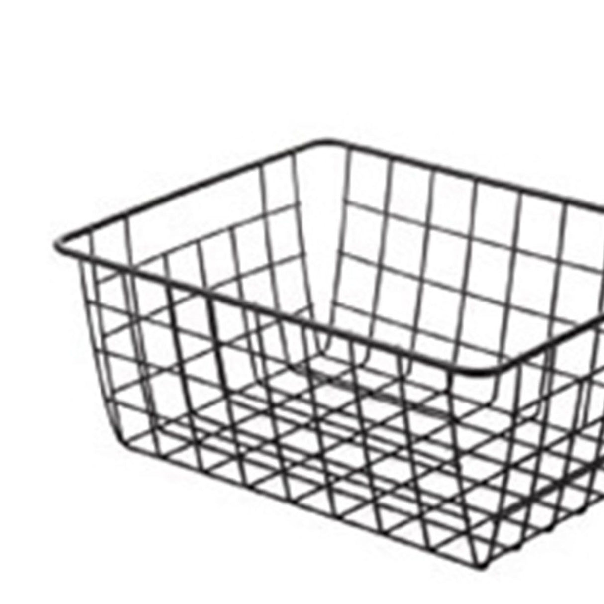 Wire Basket Hollow Breathable Large Multi Functional Iron Storage Basket for Underwear Snacks Fruits Toy Black