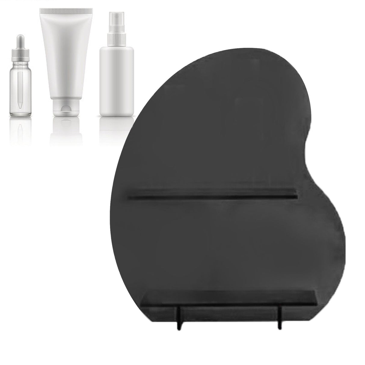 Cosmetic Storage Rack Makeup Shelf Organizer for Bathroom Bedroom Dressing Room Desk Black S