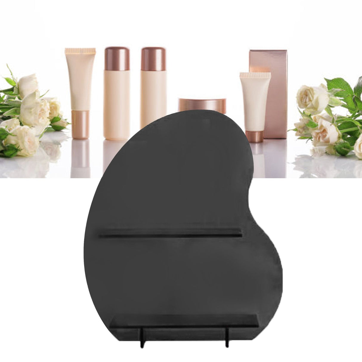 Cosmetic Storage Rack Makeup Shelf Organizer for Bathroom Bedroom Dressing Room Desk Black S
