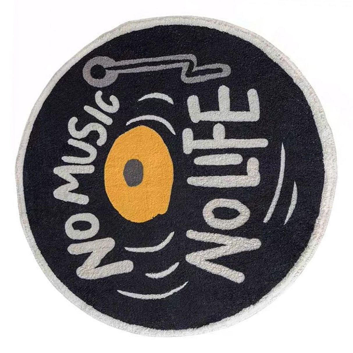 Water Absorbent Mat Retro CD Disk Design Anti Slip Thick Soft Imitation Cashmere Home Bathroom Mat Type 1 60x60cm