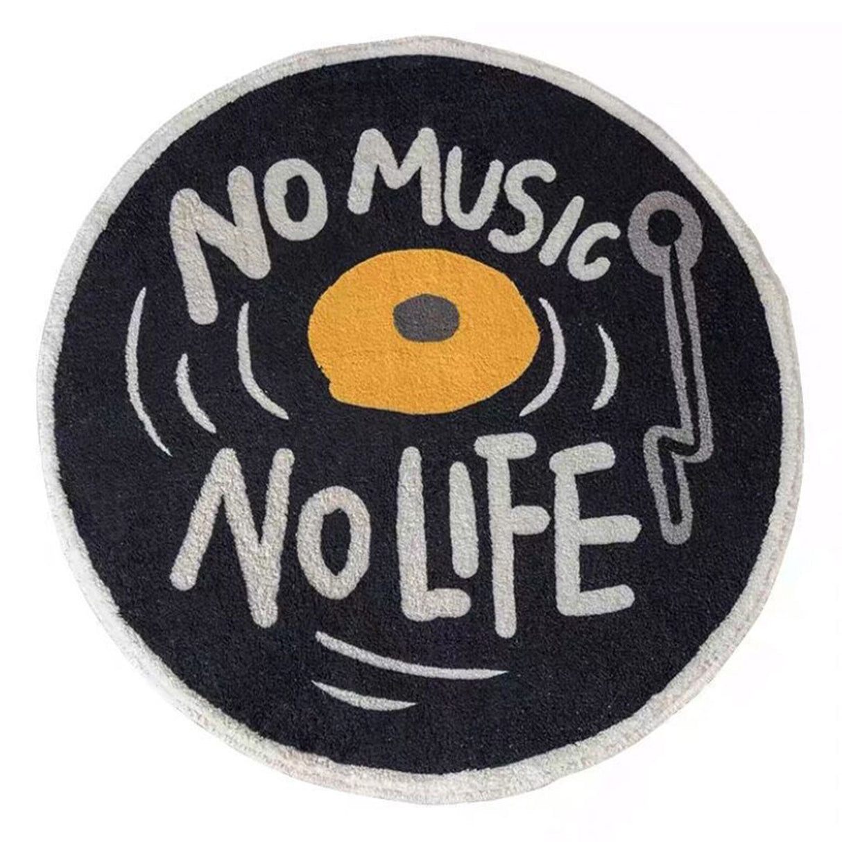 Water Absorbent Mat Retro CD Disk Design Anti Slip Thick Soft Imitation Cashmere Home Bathroom Mat Type 1 100x100cm