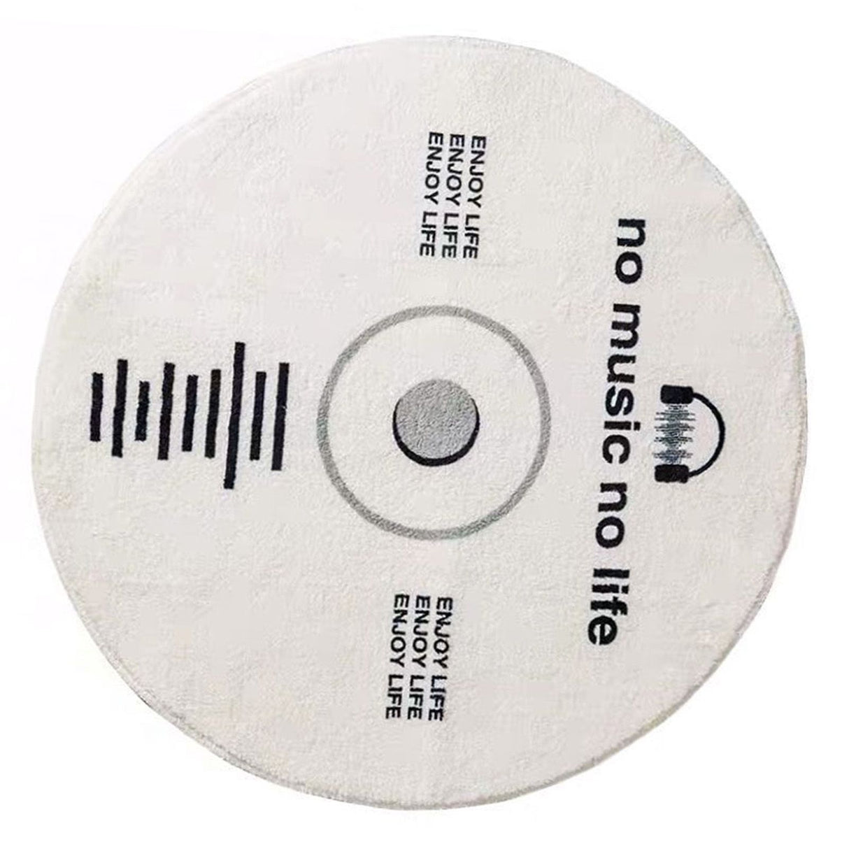 Water Absorbent Mat Retro CD Disk Design Anti Slip Thick Soft Imitation Cashmere Home Bathroom Mat Type 2 100x100cm