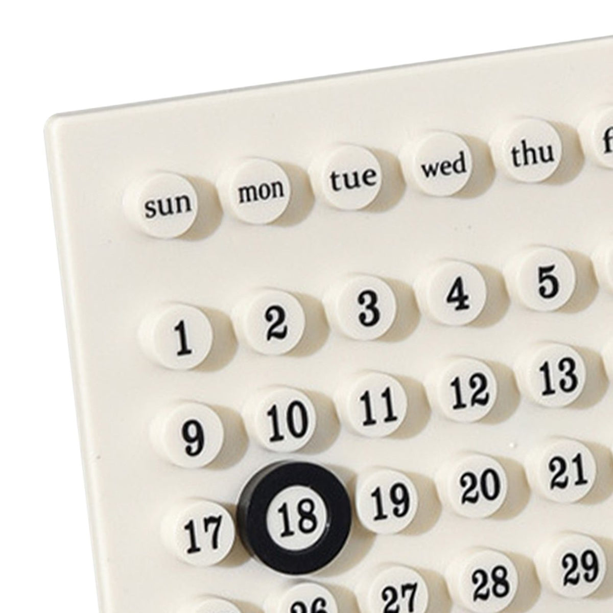 Wooden Kids Calendar DIY Hand Operated Develop Planning Skills Perpetual Calendar for Home White