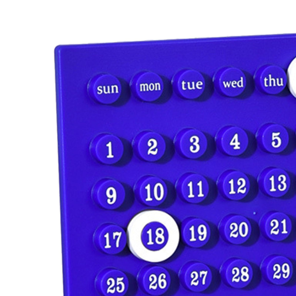 Wooden Kids Calendar DIY Hand Operated Develop Planning Skills Perpetual Calendar for Home Blue