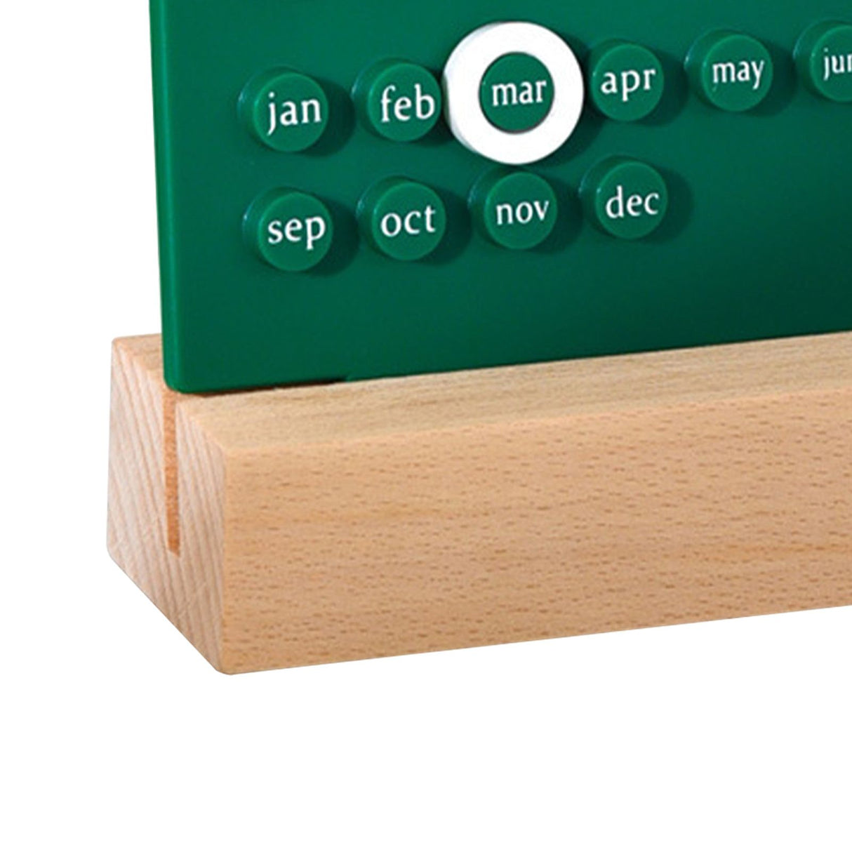 Wooden Kids Calendar DIY Hand Operated Develop Planning Skills Perpetual Calendar for Home Green
