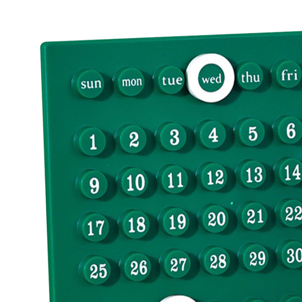 Wooden Kids Calendar DIY Hand Operated Develop Planning Skills Perpetual Calendar for Home Green
