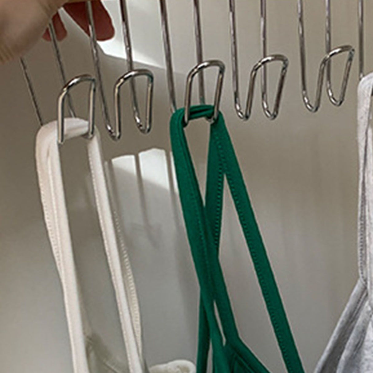 Multifunctional Hanger Punch Free with 8 Hooks Wood and Stainless Steel Cap Holder for Student Dormitory Dark Brown
