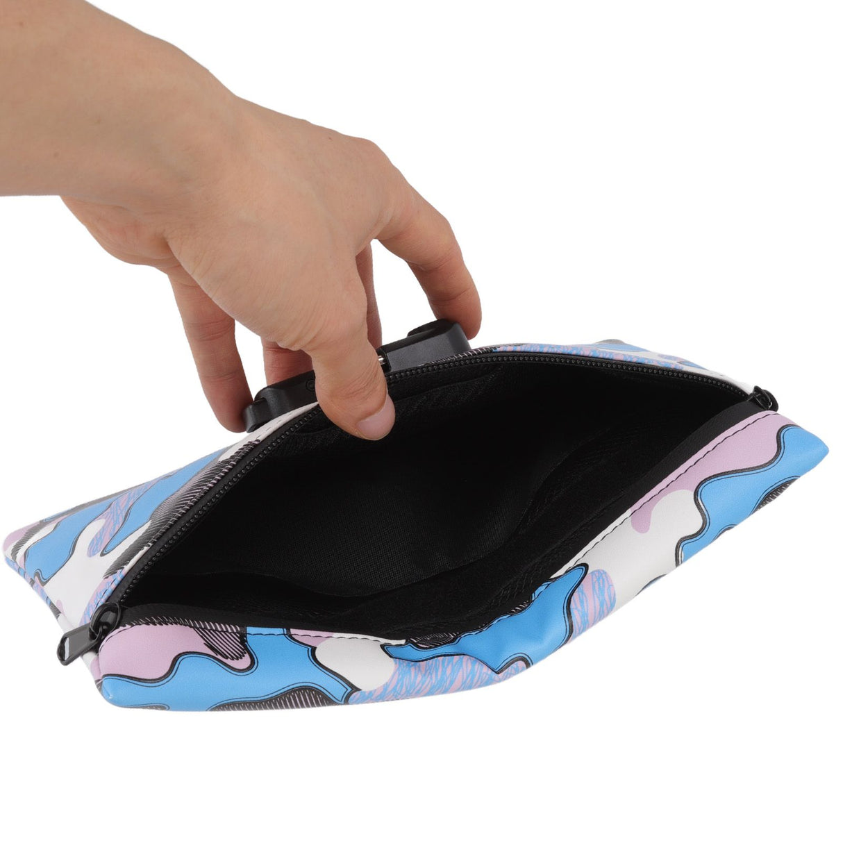 Smell Proof Bag Storage Carrying Bag PU Leather with Combination Lock for Home Outdoor