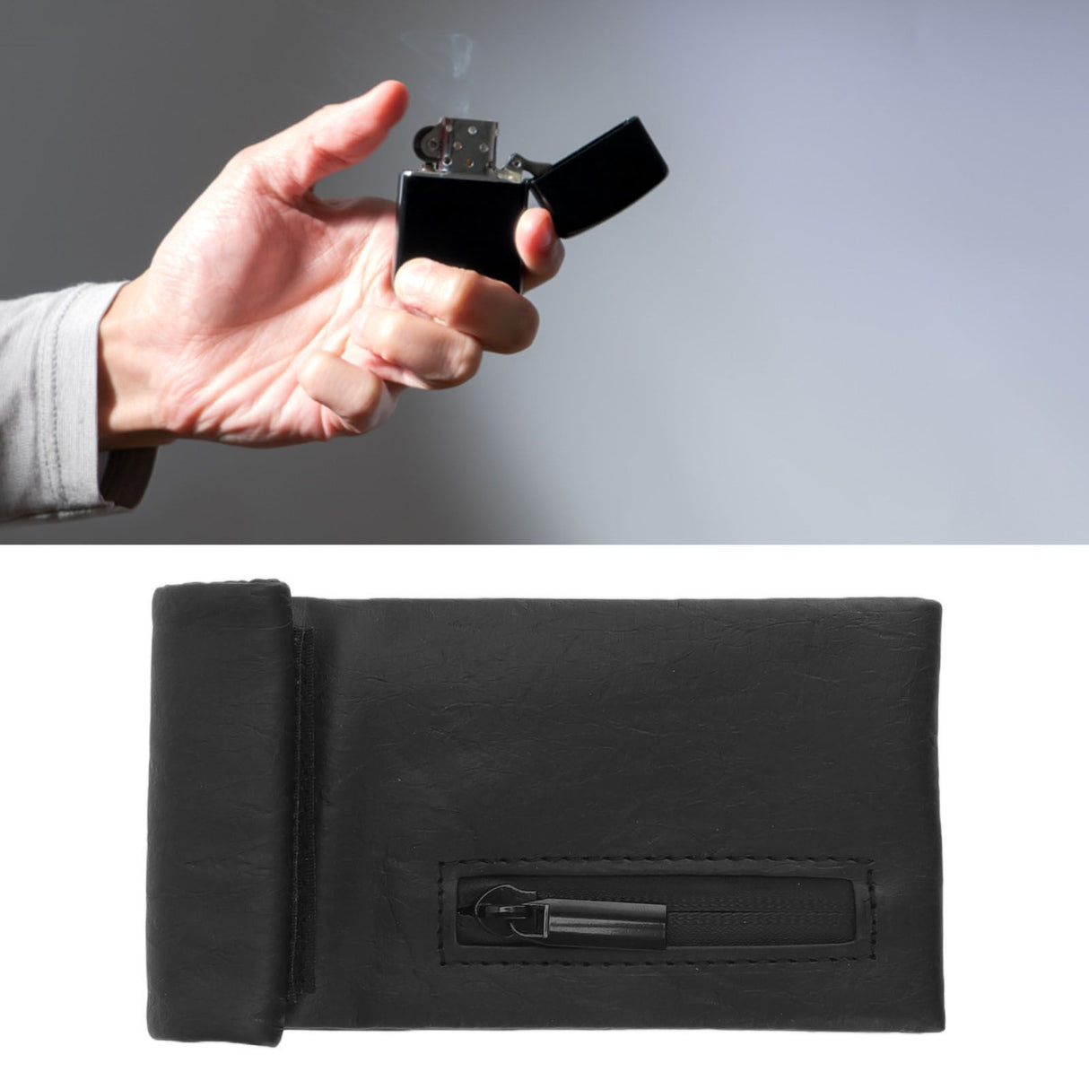 Smell Proof Bag PU Leather Waterproof Multipurpose Storage Bag for Outdoor Travel Trip Odor Proof Stash Bag