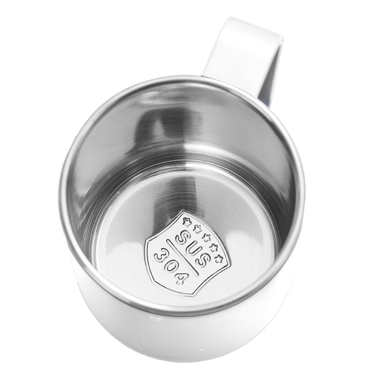 Coffee Mug 460ml 304 Stainless Steel Liner Leakproof Elegant Portable Mug for Outdoor Activities White