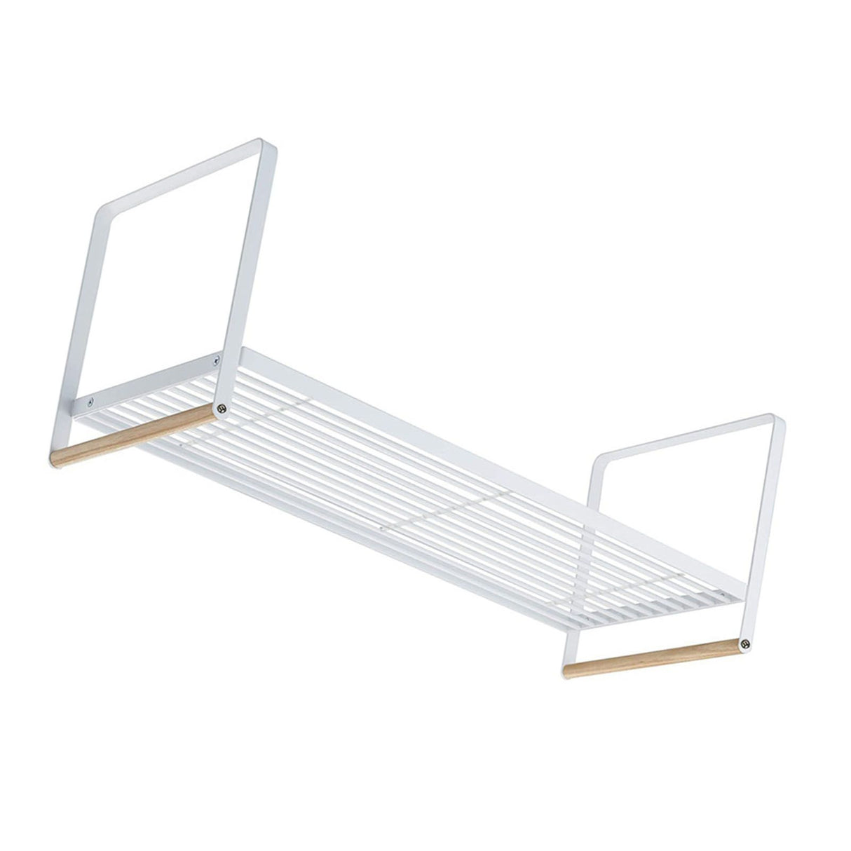 Cabinet Storage Shelf Rack Layered Storage Easy to Install Multifunction Counter Organizer Shelf for Seasoner Bowl Large White