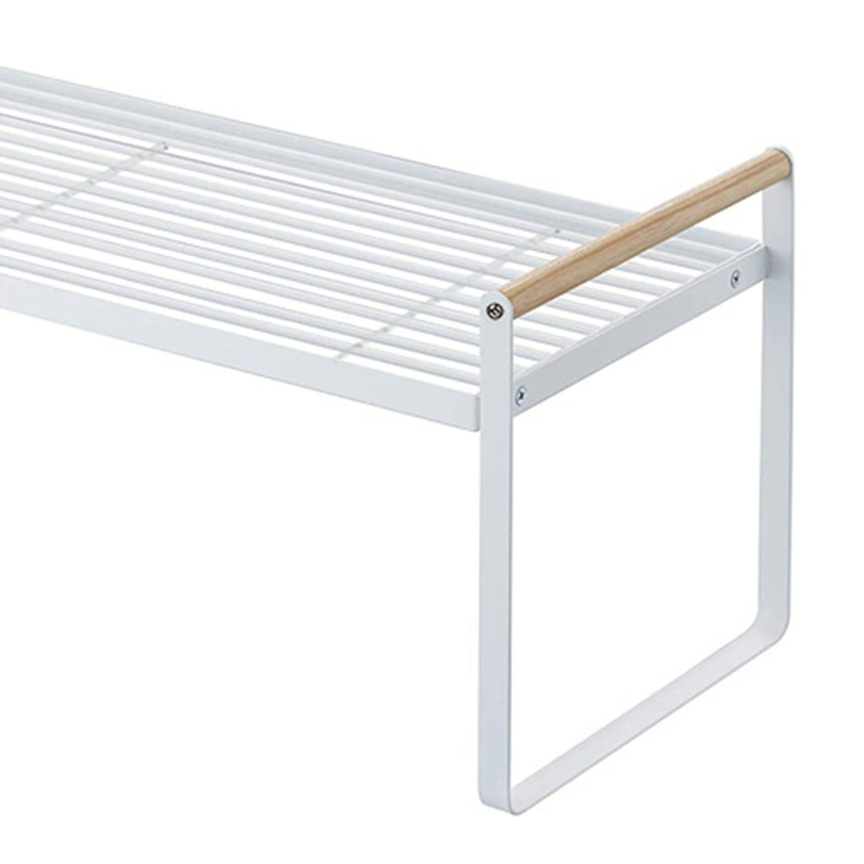 Cabinet Storage Shelf Rack Layered Storage Easy to Install Multifunction Counter Organizer Shelf for Seasoner Bowl Large White