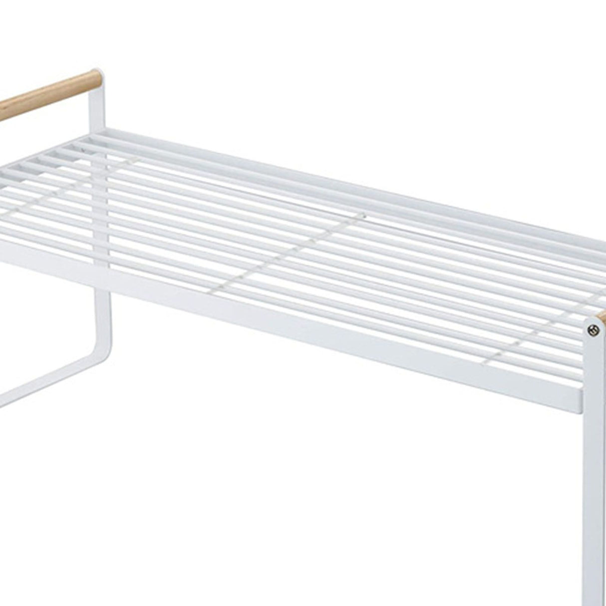 Cabinet Storage Shelf Rack Layered Storage Easy to Install Multifunction Counter Organizer Shelf for Seasoner Bowl Small White