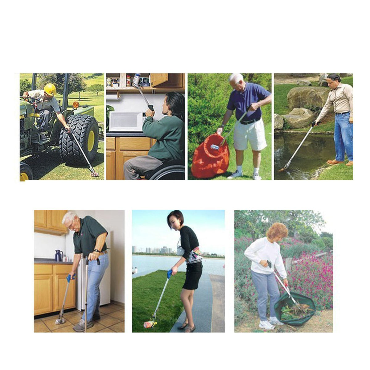 Long Grabber Foldable Reacher 81cm Clamp Picker Portable Tool for Litter Trash Coin