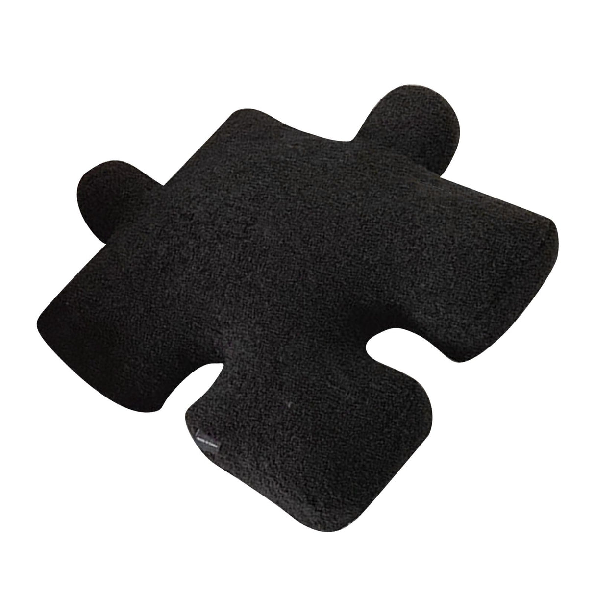 Plush Throw Pillow Ultra Soft Cushion Puzzle Special Shaped for Sofa Bed Window Home Decor Black