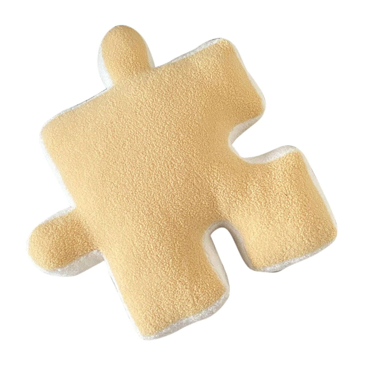 Plush Throw Pillow Ultra Soft Cushion Puzzle Special Shaped for Sofa Bed Window Home Decor Yellow