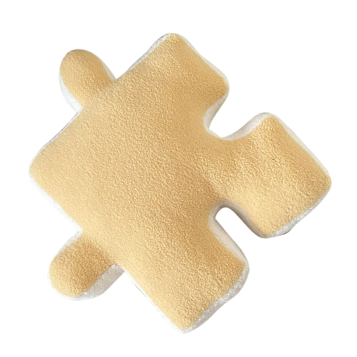 Plush Throw Pillow Ultra Soft Cushion Puzzle Special Shaped for Sofa Bed Window Home Decor Yellow