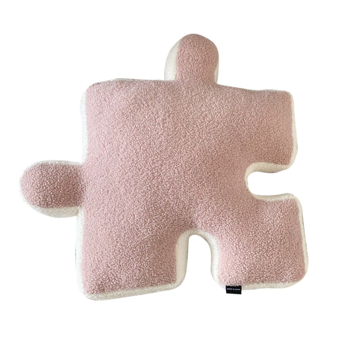 Plush Throw Pillow Ultra Soft Cushion Puzzle Special Shaped for Sofa Bed Window Home Decor Pink