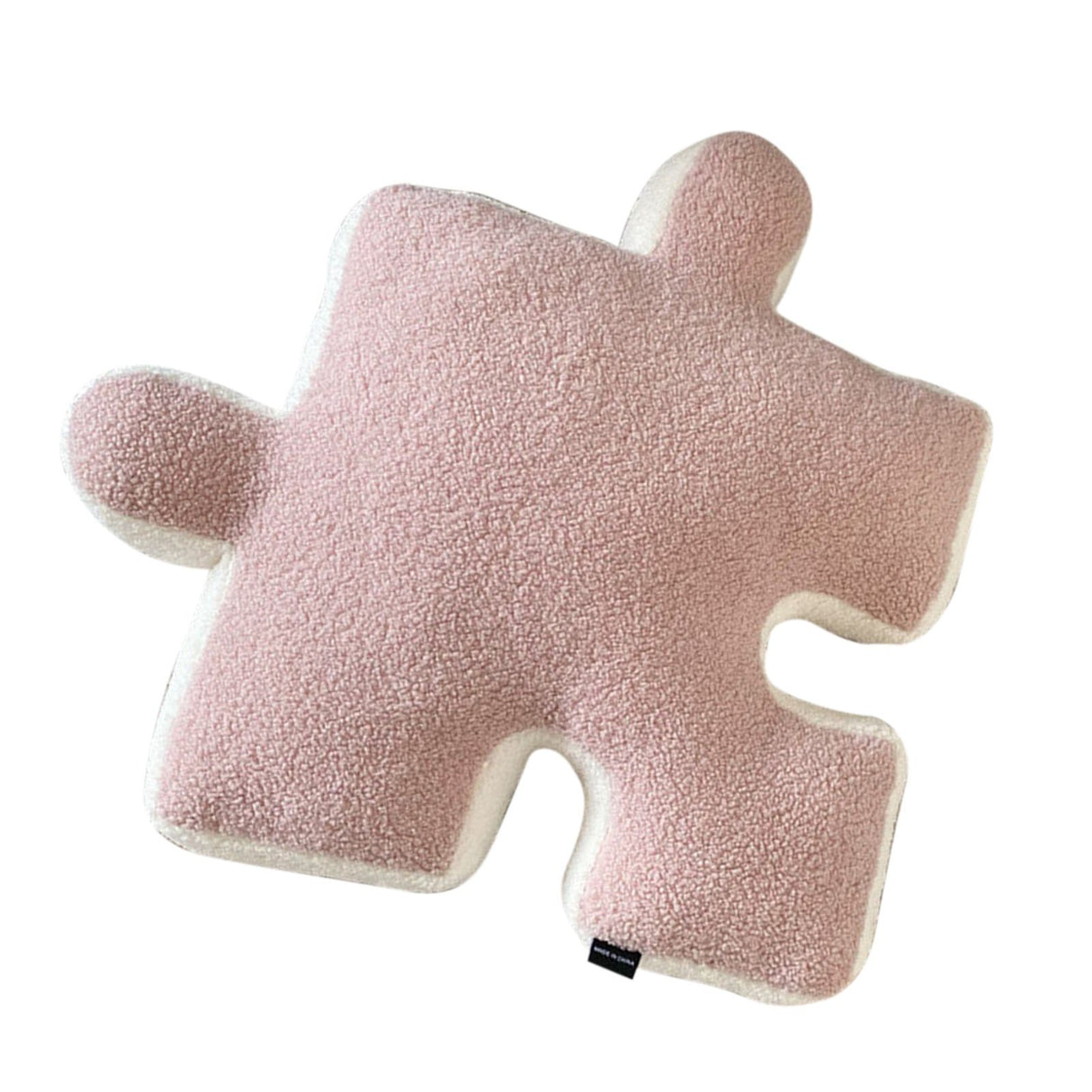 Plush Throw Pillow Ultra Soft Cushion Puzzle Special Shaped for Sofa Bed Window Home Decor Pink