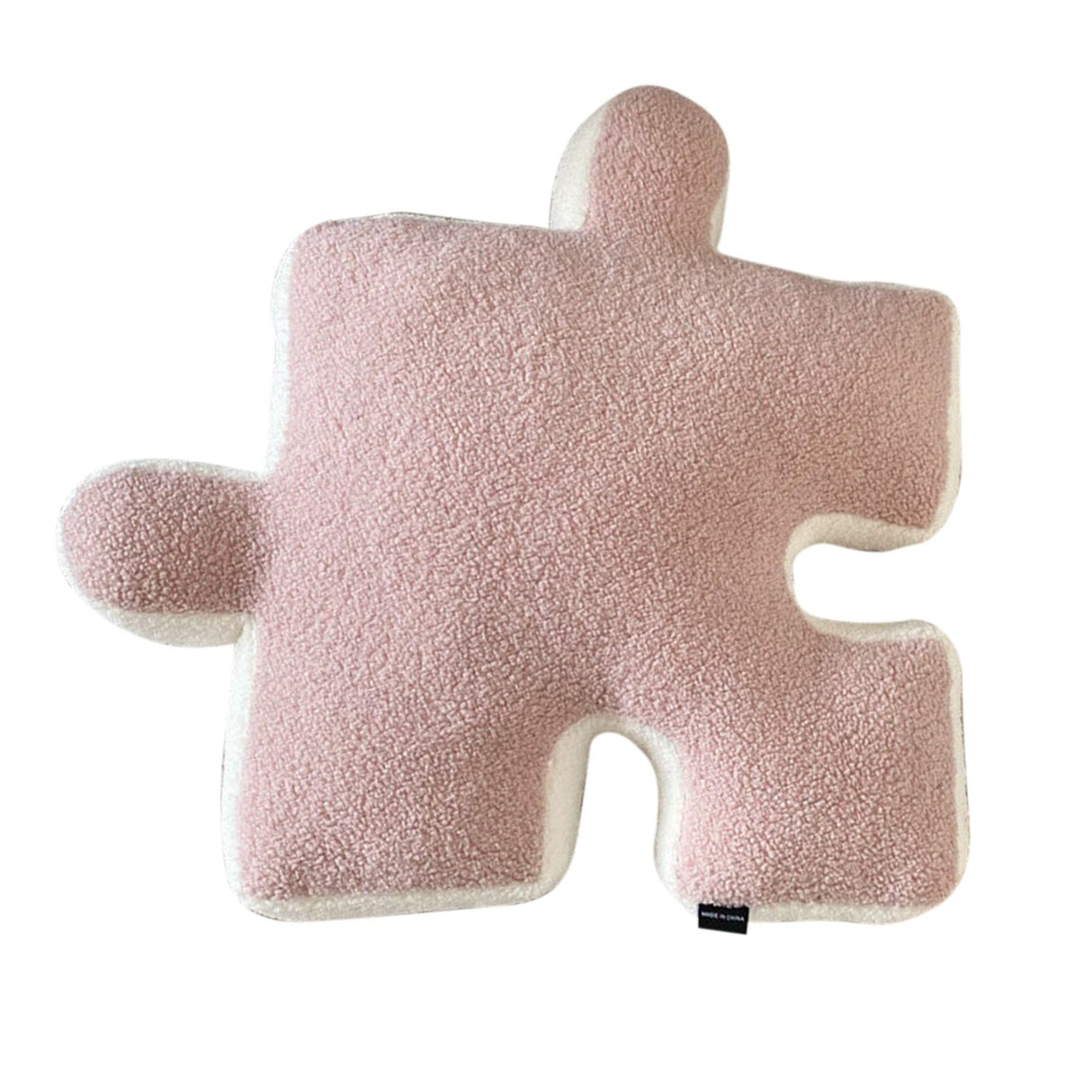 Plush Throw Pillow Ultra Soft Cushion Puzzle Special Shaped for Sofa Bed Window Home Decor Pink