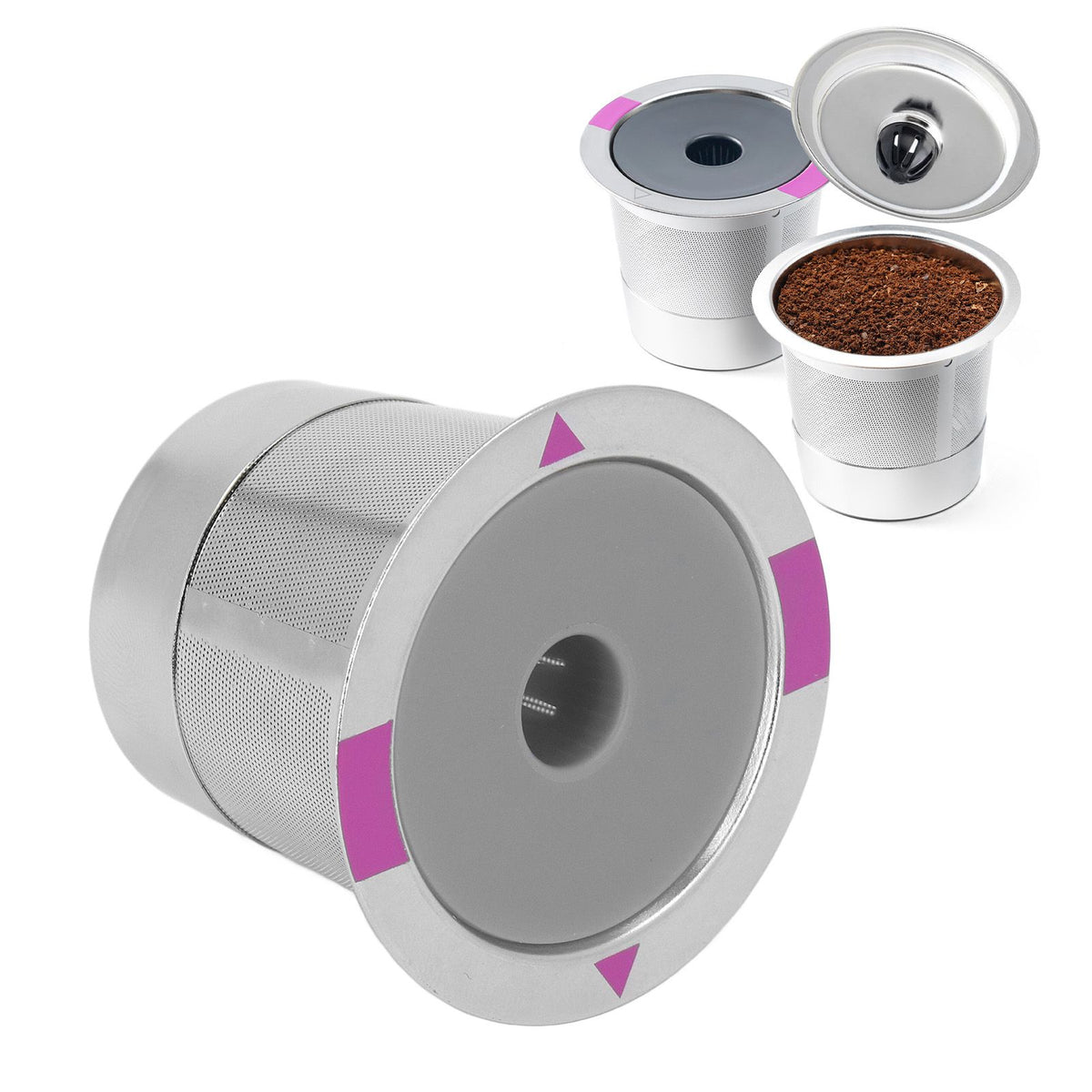 Metal Coffee Pod Stainless Steel Reusable Refillable Filter Cup Single for Coffee Maker