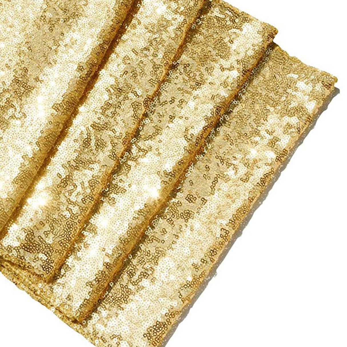 Tablecloth Polyester Fiber with Gold Sequins Table Cover for Table Home Wedding Decoration Or 30x300cm/11.8x118.1in