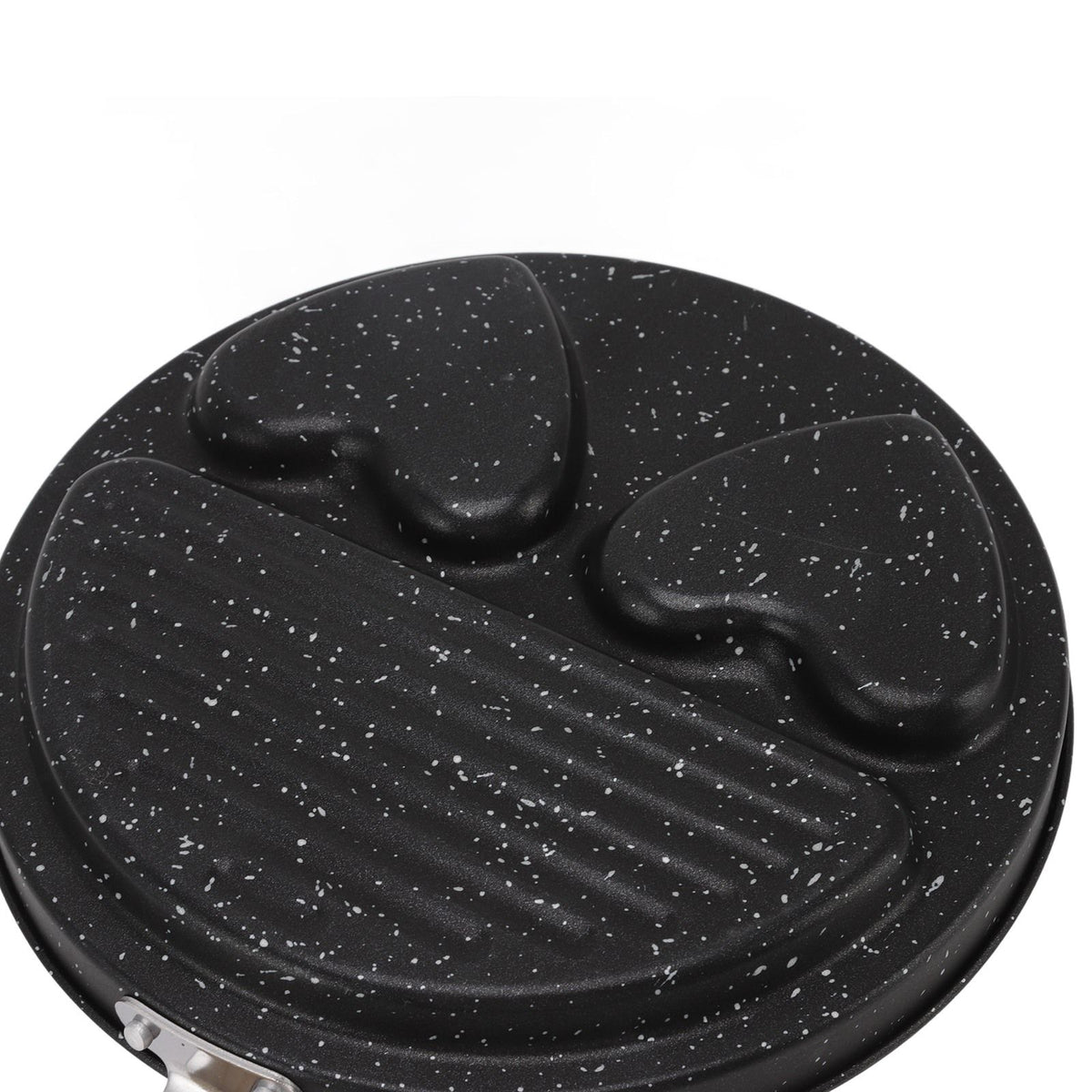 Egg Steak Divided Frying Pan 3 in 1 Multifunctional Prevent Stick Egg Beef Steak Cooker Pan for Home