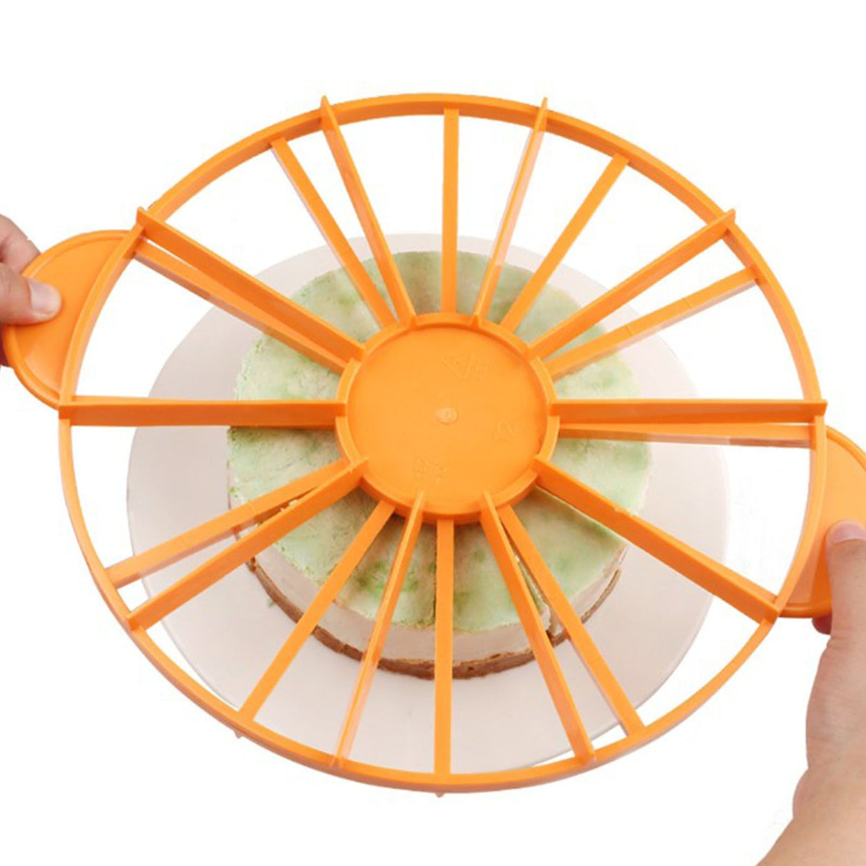 Cake Portion Marker Food Grade Round 10/12 Piece Cake Slice Marker Equal Portion Cutter Bread Cake Divider Baking Tool Yellow 126g/4.4oz(280)