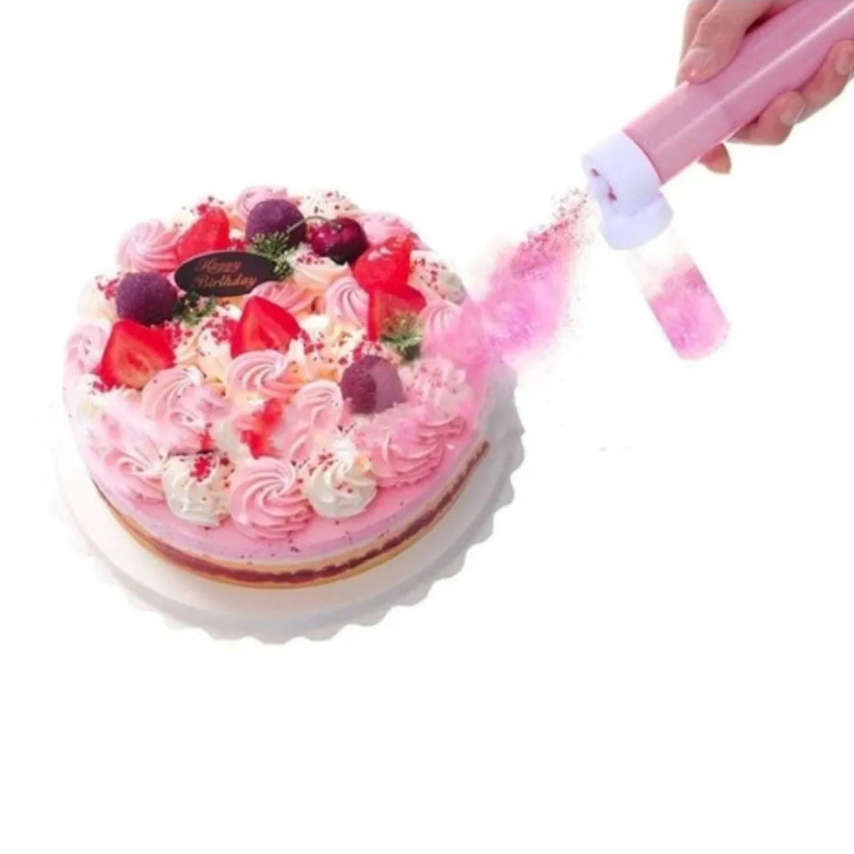 Manual Cake Airbrush Multipurpose Cake Decorating Airbrush with 4 Empty Bottles for Bakery Decoration