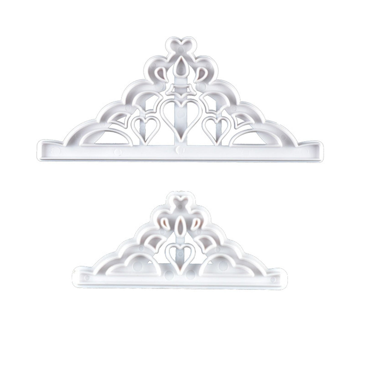 2 Pcs Crown Cutters Set Princess Crown Mold Tiara Cutter Cake Decorating Mold for DIY Birthday Party Dinner