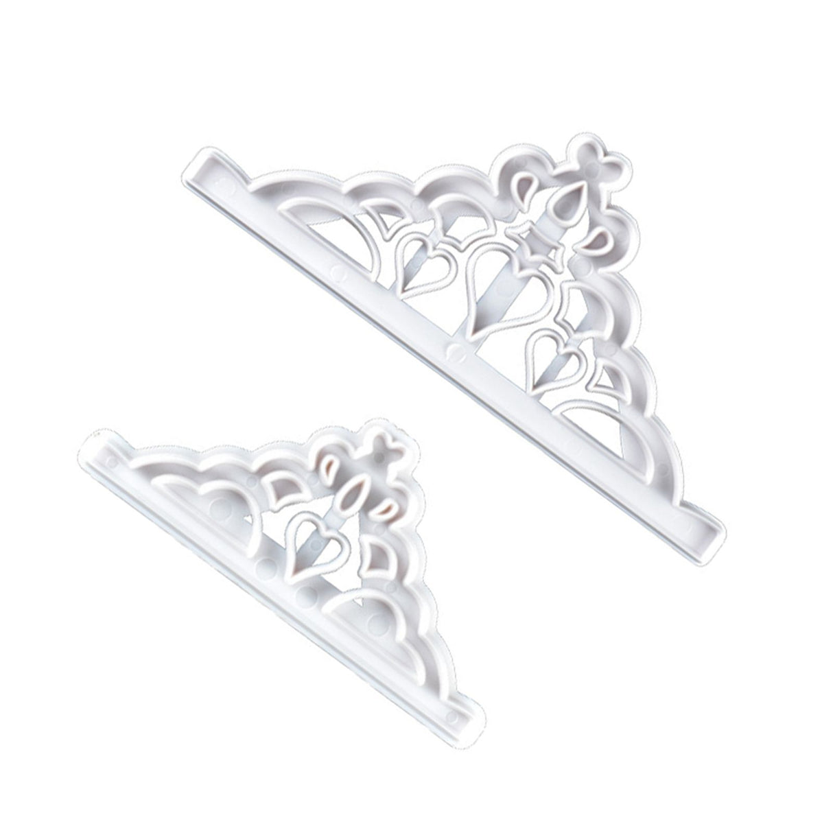 2 Pcs Crown Cutters Set Princess Crown Mold Tiara Cutter Cake Decorating Mold for DIY Birthday Party Dinner