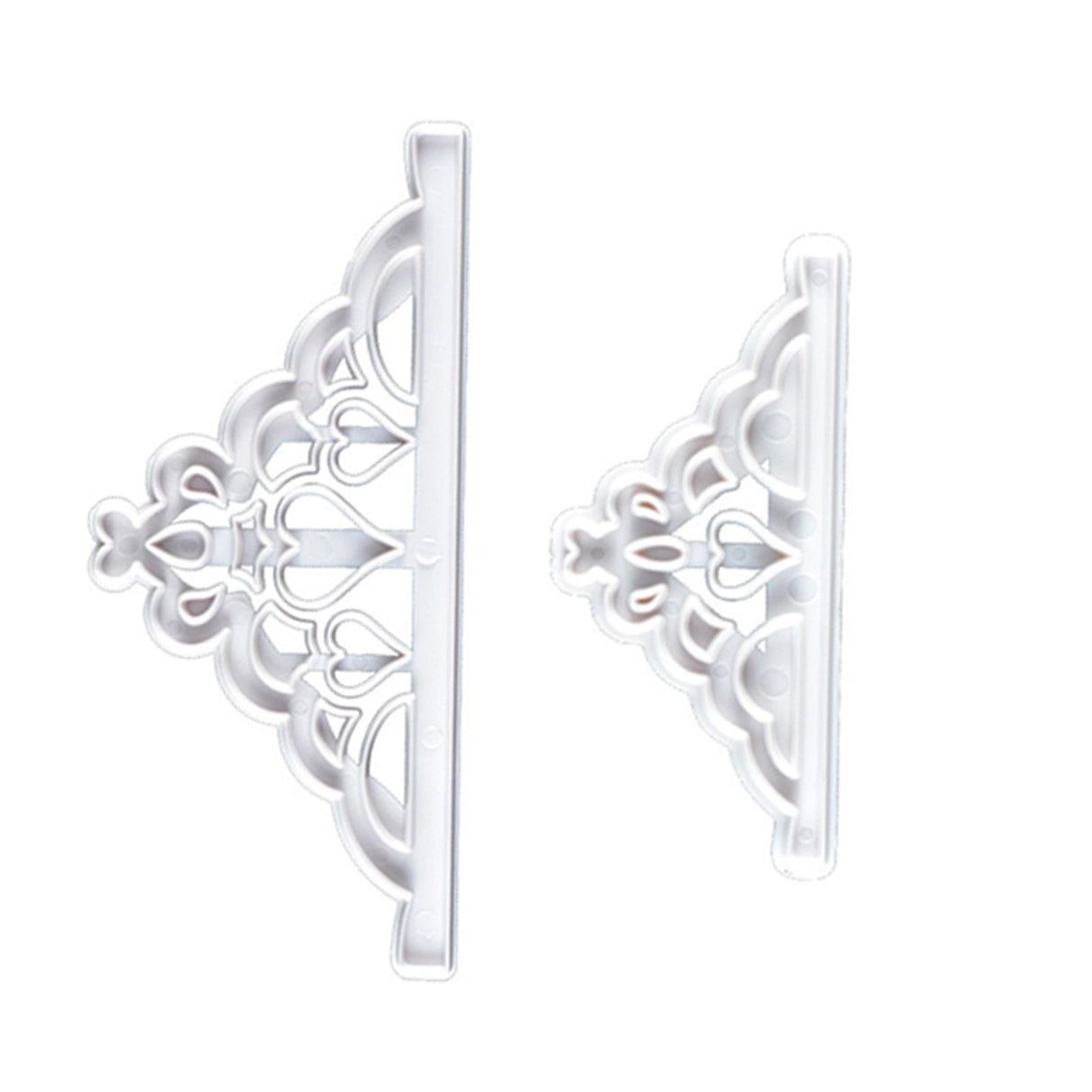 2 Pcs Crown Cutters Set Princess Crown Mold Tiara Cutter Cake Decorating Mold for DIY Birthday Party Dinner