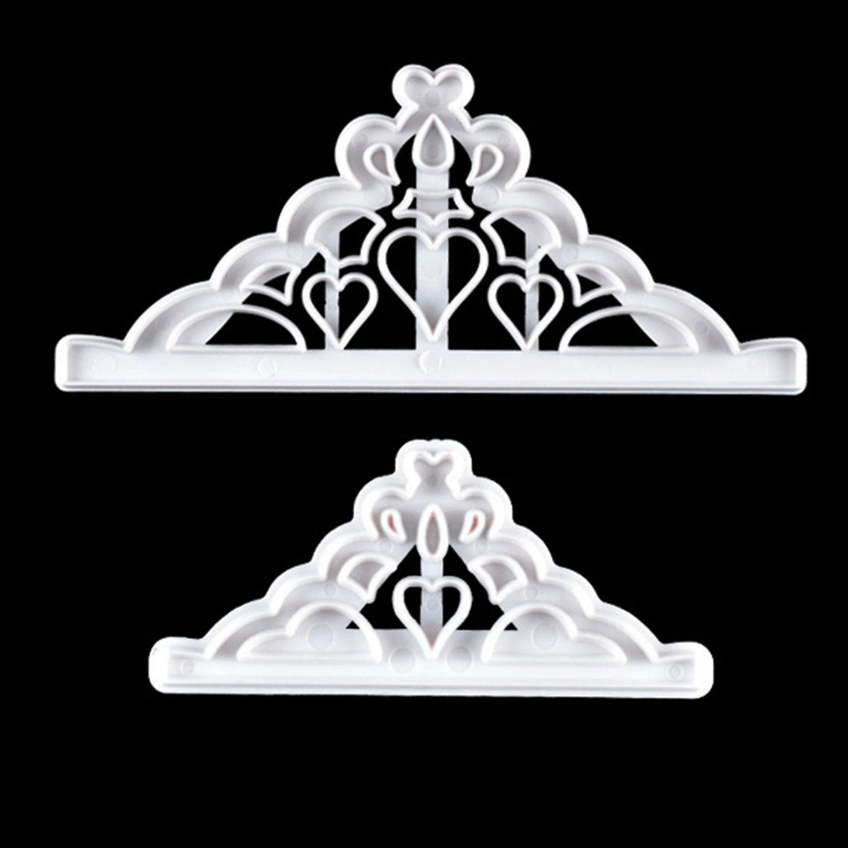 2 Pcs Crown Cutters Set Princess Crown Mold Tiara Cutter Cake Decorating Mold for DIY Birthday Party Dinner