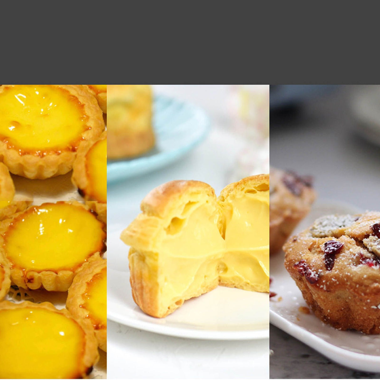 6 Pcs Mini Cake Mould with Removable Bottom 3 Inch Egg Tart Mould Muffin Pans Black Round for Dessert Baking Cooking