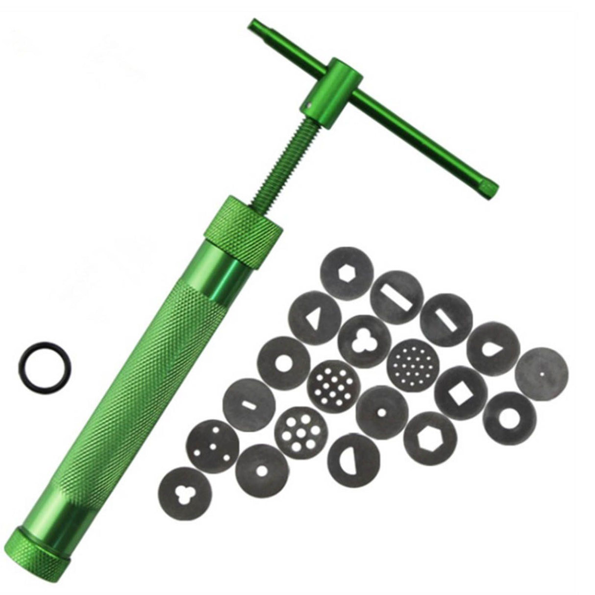 Green Clay Extruder Stainless Steel Clay Extruder Fondant Cake Sculpture Polymer Clay Tools Cake Decorating Tools