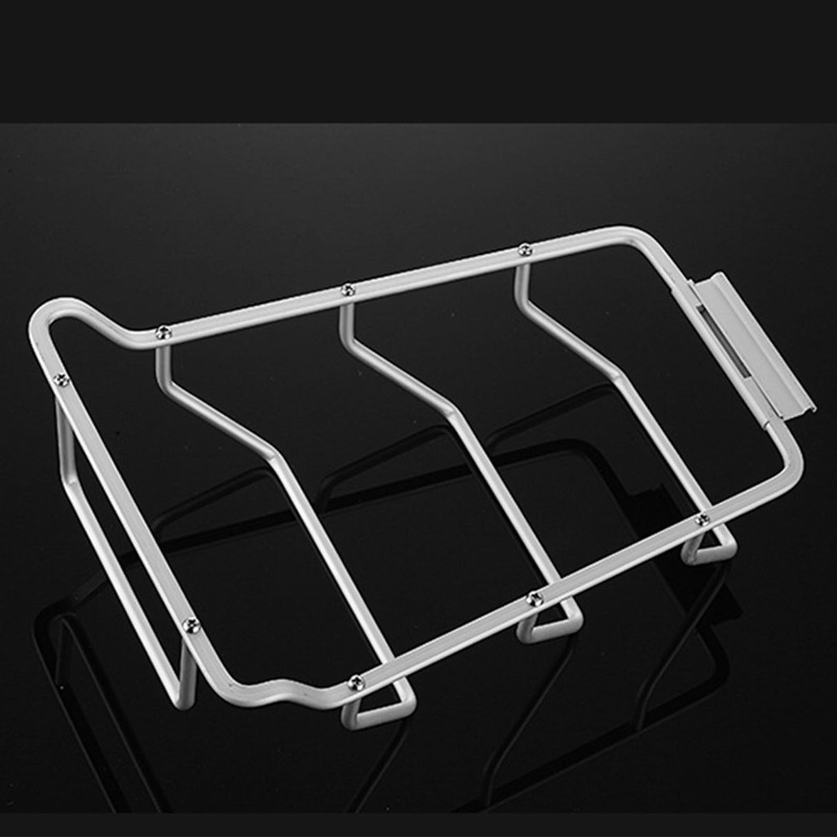 Pot Lid Holder Drilling Free Wall Mounted Space Saving Aluminium Hand Polishing Rustproof for Kitchen 3 Layer