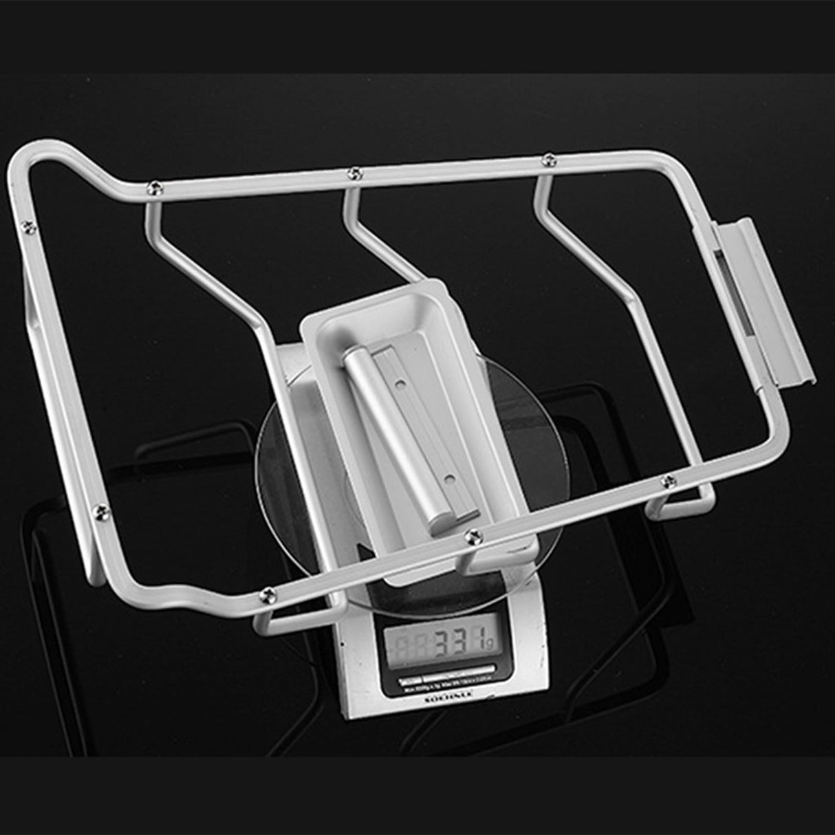 Pot Lid Holder Drilling Free Wall Mounted Space Saving Aluminium Hand Polishing Rustproof for Kitchen 3 Layer