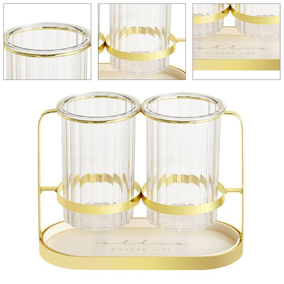 Chopsticks Drying Holder Iron PET Transparent Chopsticks Drying Caddy for Spoons Kitchen Platinum