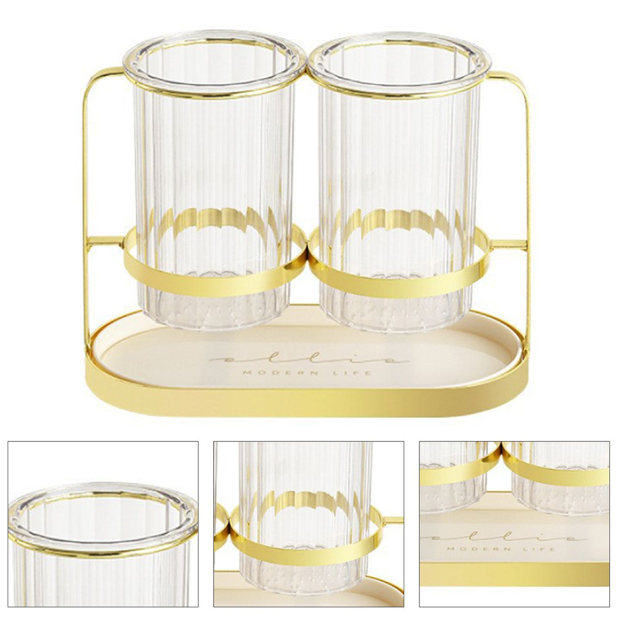Chopsticks Drying Holder Iron PET Transparent Chopsticks Drying Caddy for Spoons Kitchen Platinum