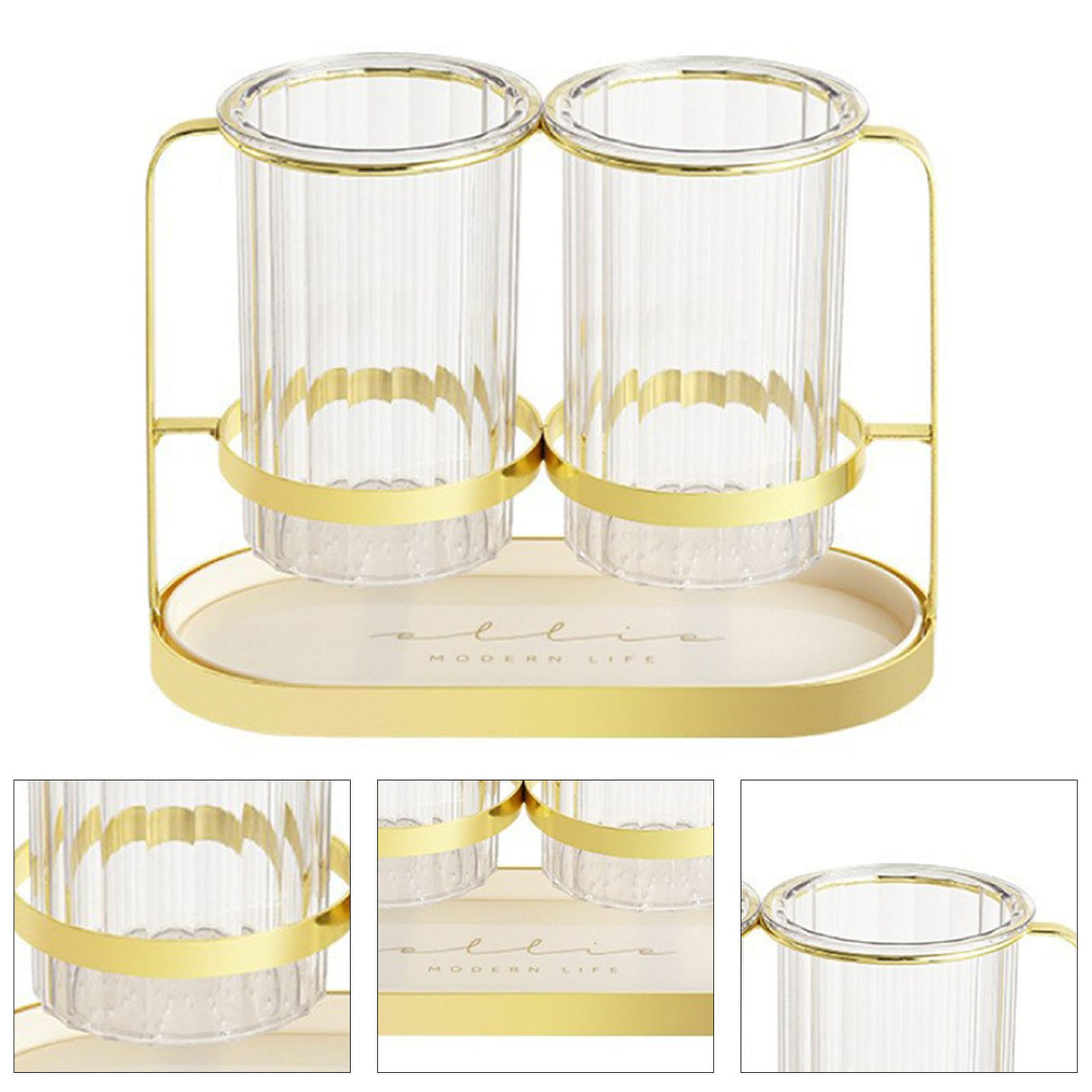 Chopsticks Drying Holder Iron PET Transparent Chopsticks Drying Caddy for Spoons Kitchen Platinum