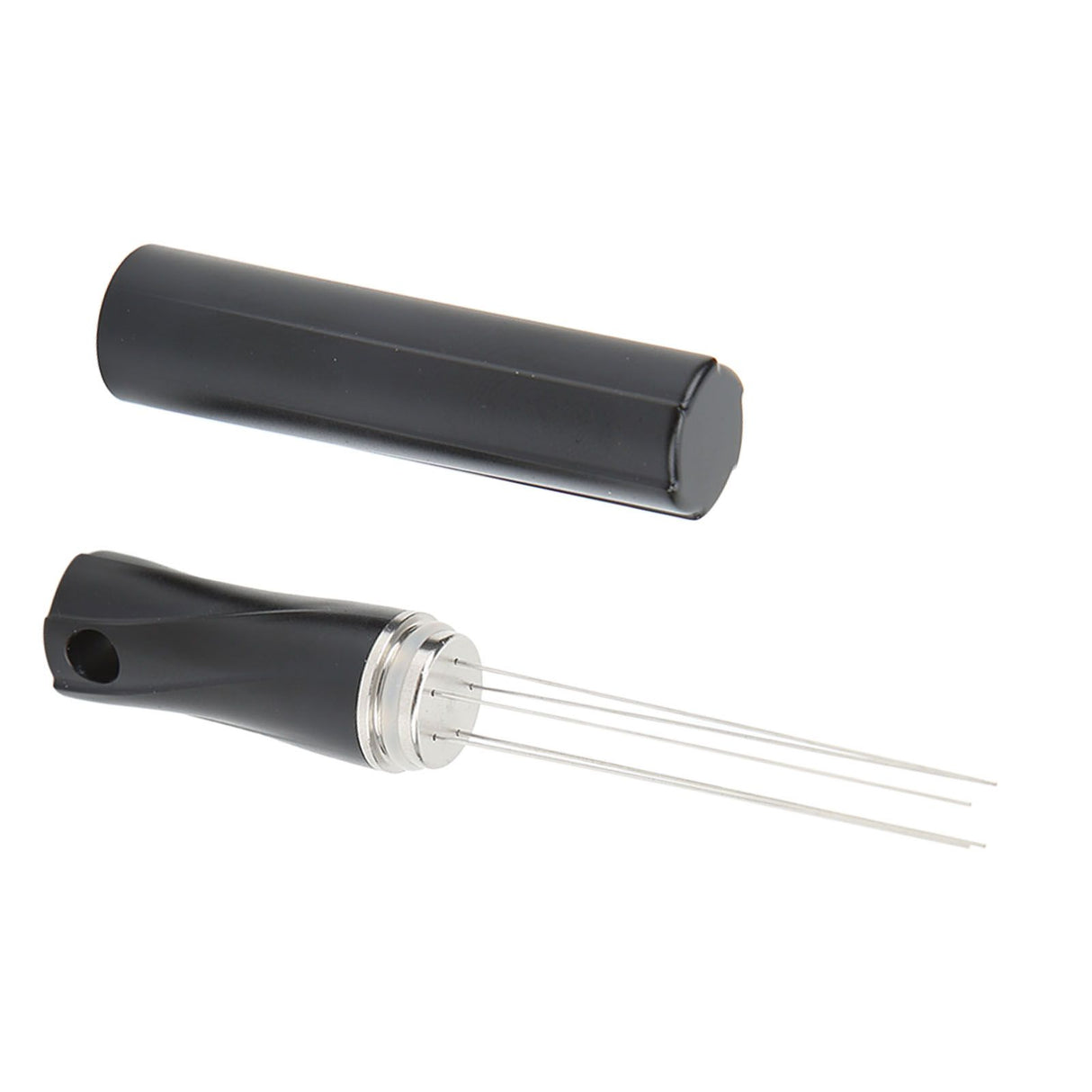 Coffee Powder Stirring Needle Professional 304 Stainless Steel Coffee Stirring Tool with Cover for Coffee Distribution Black