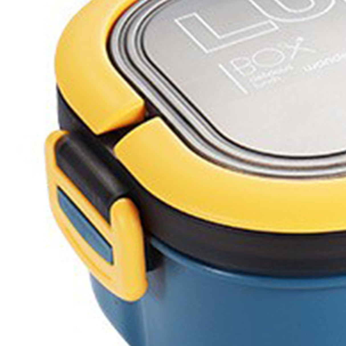 1200ml Bento Lunch Box Double Layer Insulation Lunch Box Container with Fork Spoon for Students Office Workers Blue