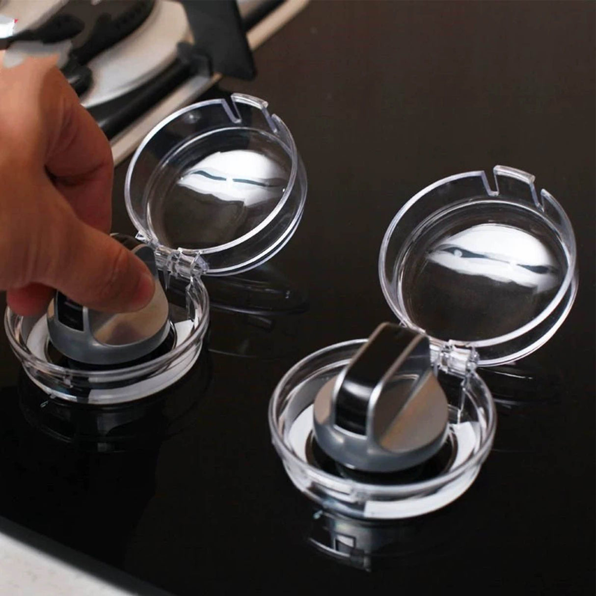 5Pcs Clear Stove Knob Covers Baby Safe Gas Stove Knob Covers Home Kitchen Switch Protection Tool for Infant Child Protector Transparent